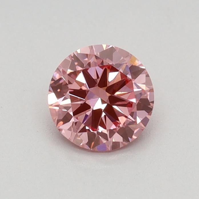 0.41 Ct. Fancy Vivid Pink Round Lab Grown Diamond