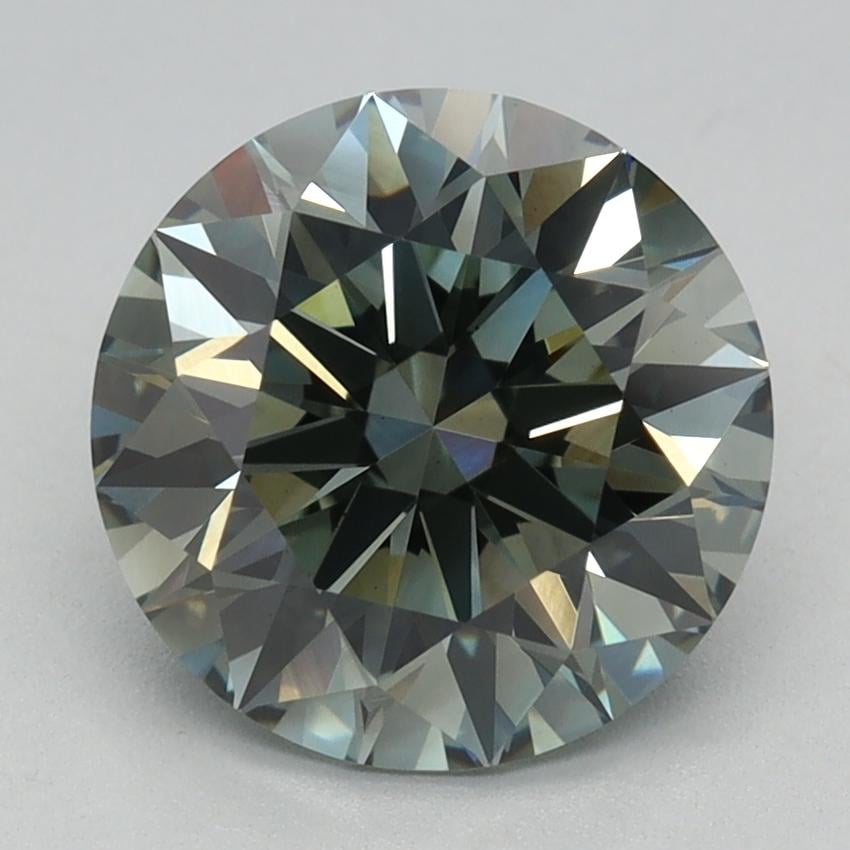 2.06 Ct. Fancy Green Round Lab Grown Diamond