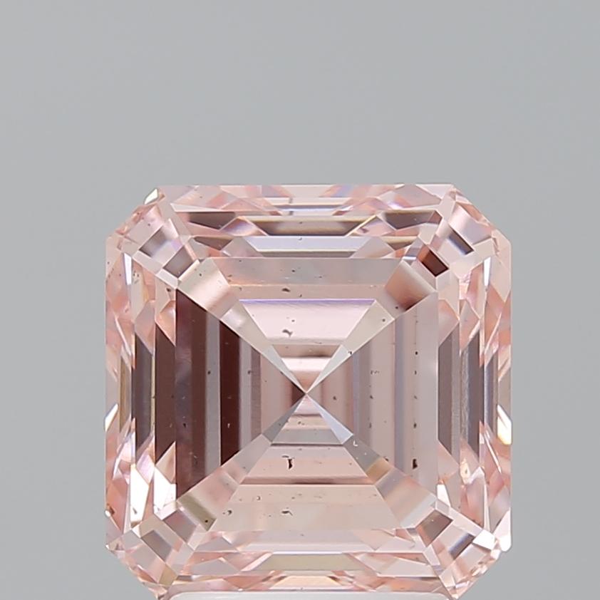 4.05 Ct. Fancy Intense Pink Asscher Lab Grown Diamond