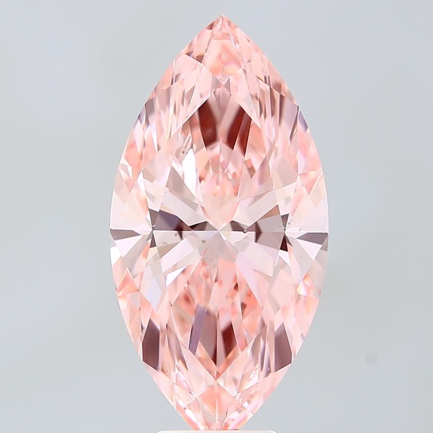 7.14 Ct. Fancy Vivid Pink Marquise Lab Grown Diamond