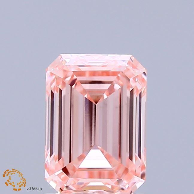 1.58 Ct. Fancy Vivid Pink Emerald Lab Grown Diamond
