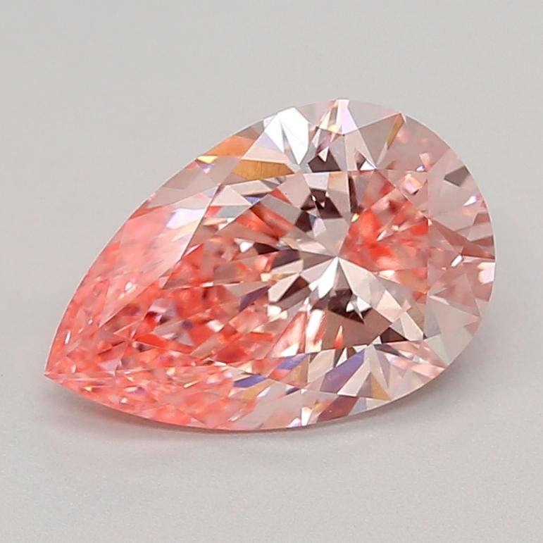 3.06 Ct. Fancy Vivid  Pink Pear Lab Grown Diamond