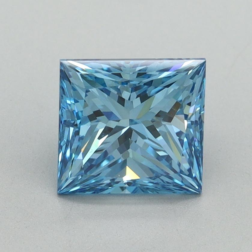 1.59 Ct. Fancy Vivid Blue Princess Lab Grown Diamond