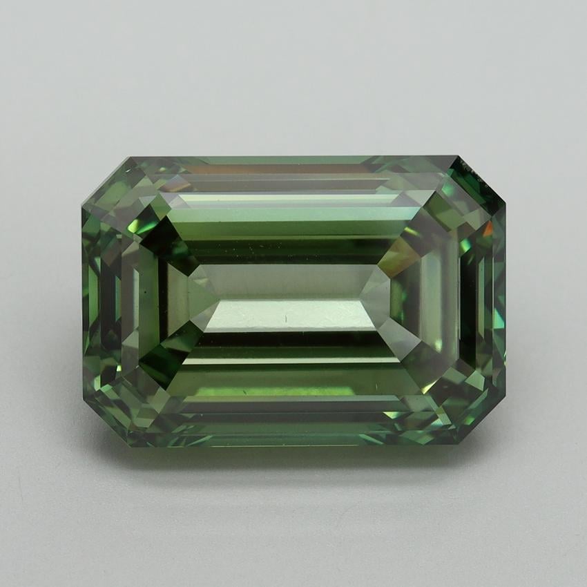 10.03 Ct. Fancy Vivid Pacific Green Emerald Lab Grown Diamond