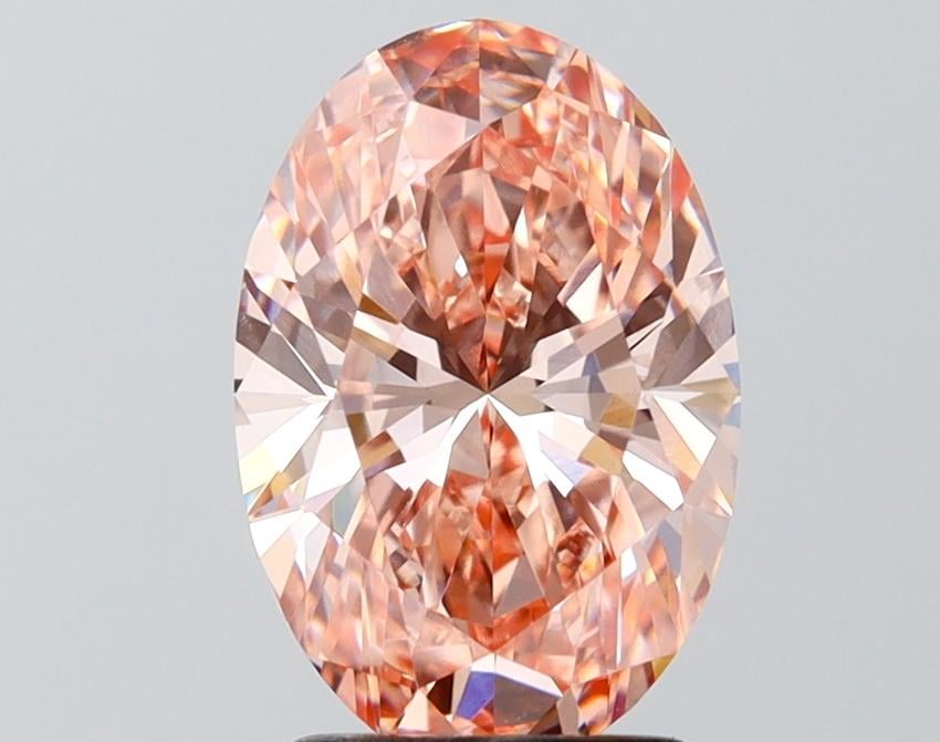 2.51 Ct. Fancy Vivid Pink Oval Lab Grown Diamond