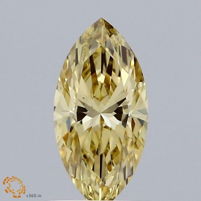 0.88 Ct. Fancy Intense  Yellow Marquise Lab Grown Diamond