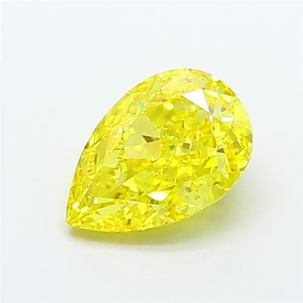 2.04 Ct. Fancy Vivid  Yellow Pear Lab Grown Diamond
