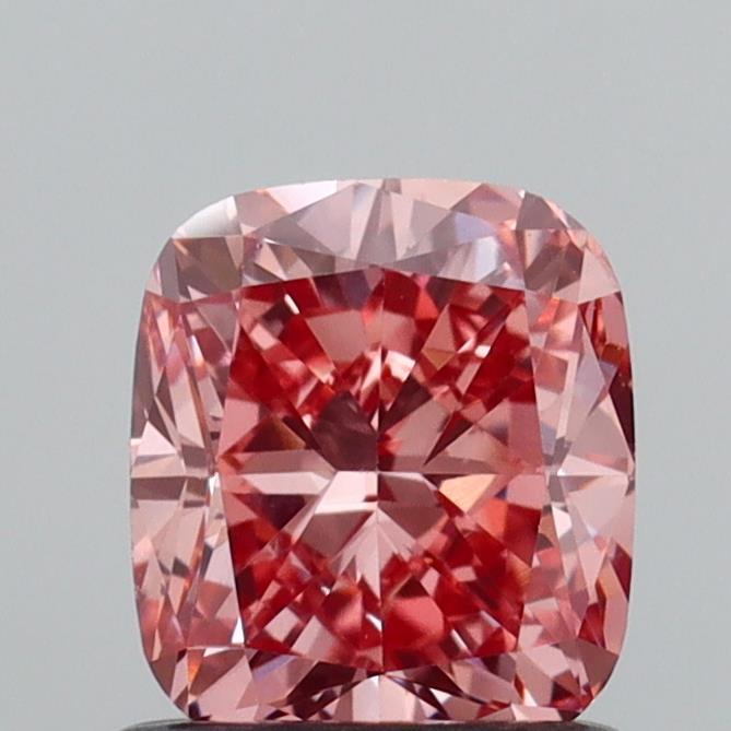 1.04 Ct. Fancy Vivid  Pink Cushion Lab Grown Diamond