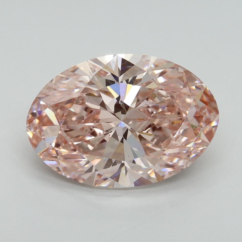 7.49 Ct. Fancy Intense Pink Oval Lab Grown Diamond