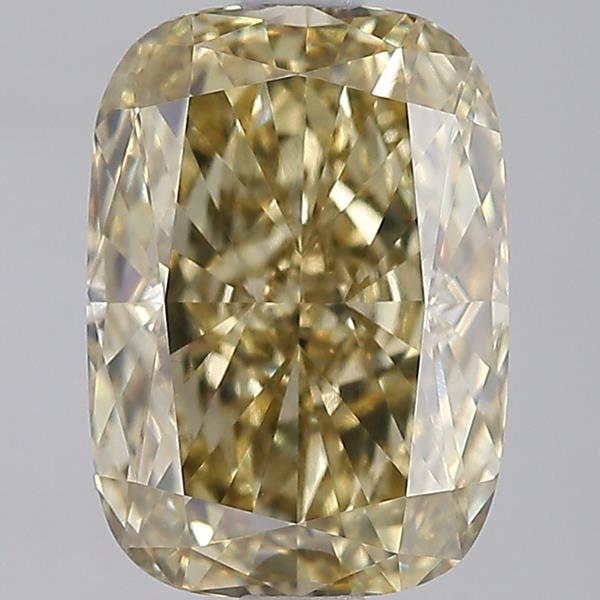 3.02 Ct. Fancy Yellow Cushion Lab Grown Diamond