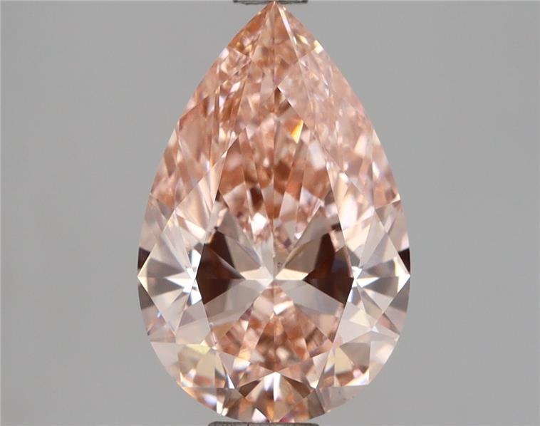 2.52 Ct. Fancy Intense Pink Pear Lab Grown Diamond