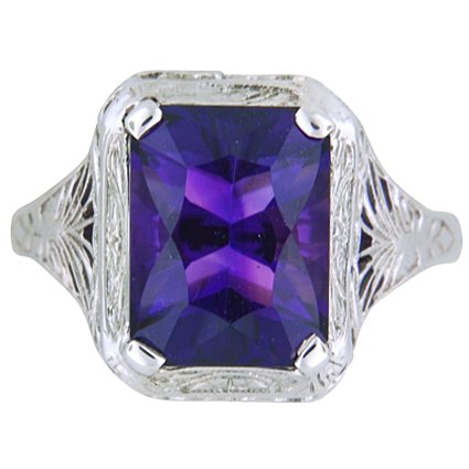 Art Nouveau Amethyst Vintage Ring