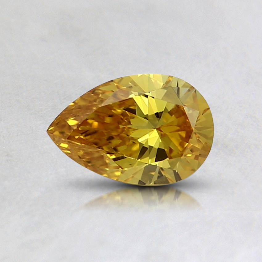 0.44 Ct. Fancy Vivid Orange-Yellow Pear Lab Grown Diamond