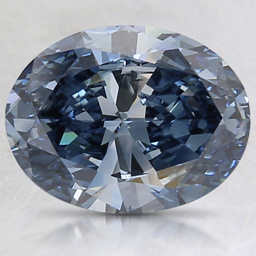 1.89 Ct. Fancy Vivid Blue Oval Lab Grown Diamond