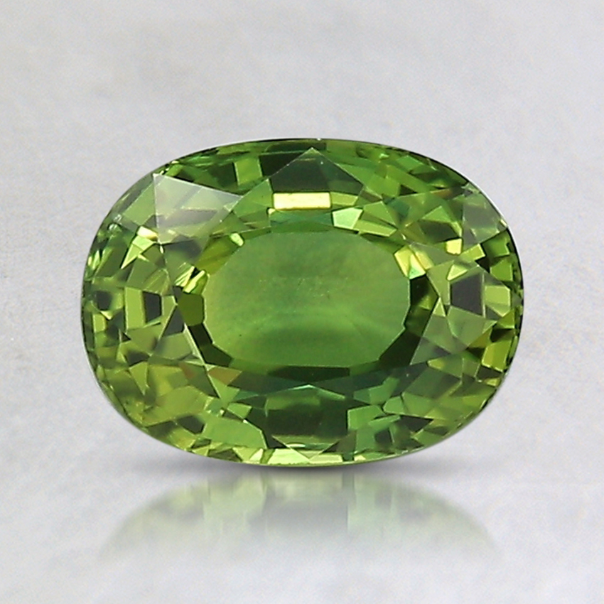 7.4x5.5mm Unheated Green Oval Sapphire