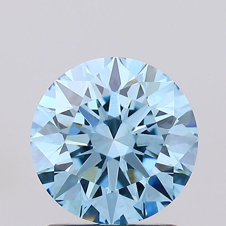 1.34 Ct. Fancy Vivid Blue Round Lab Grown Diamond