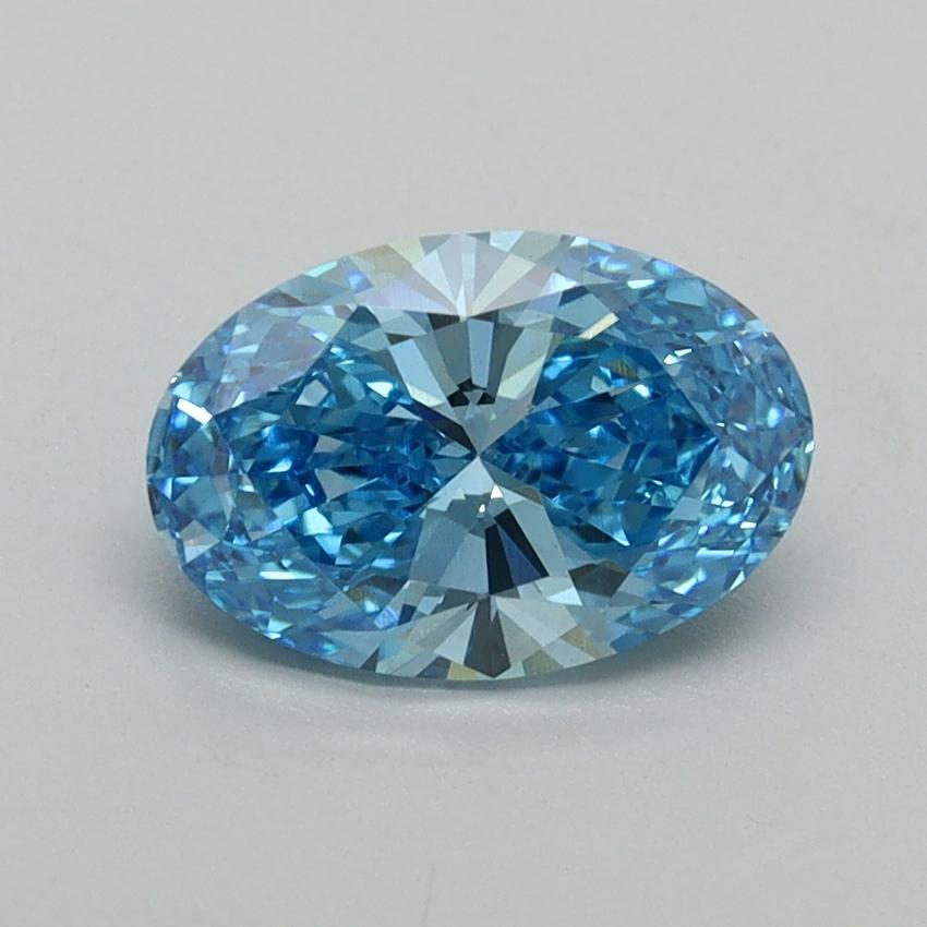 1.18 Ct. Fancy Vivid Blue Oval Lab Grown Diamond