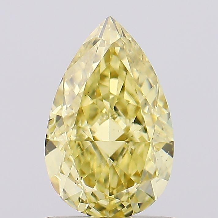 1.10 Ct. Fancy Vivid Yellow Pear Lab Grown Diamond