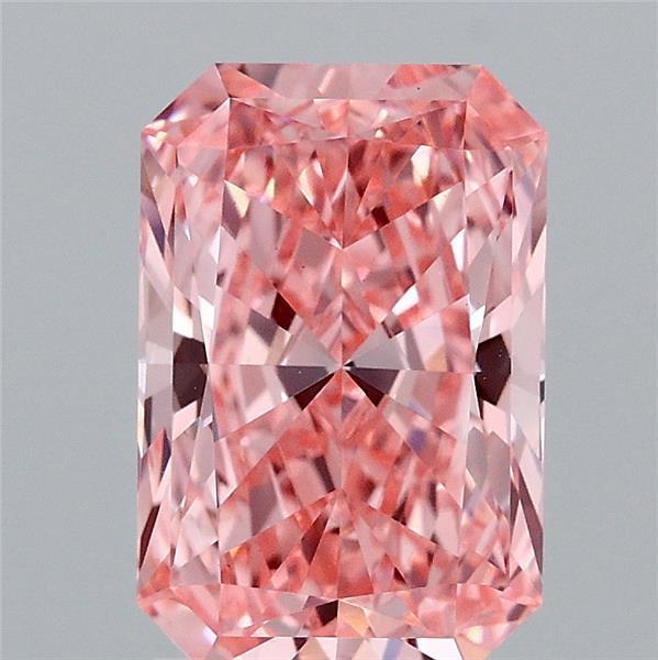 2.07 Ct. Fancy Vivid Pink Radiant Lab Grown Diamond