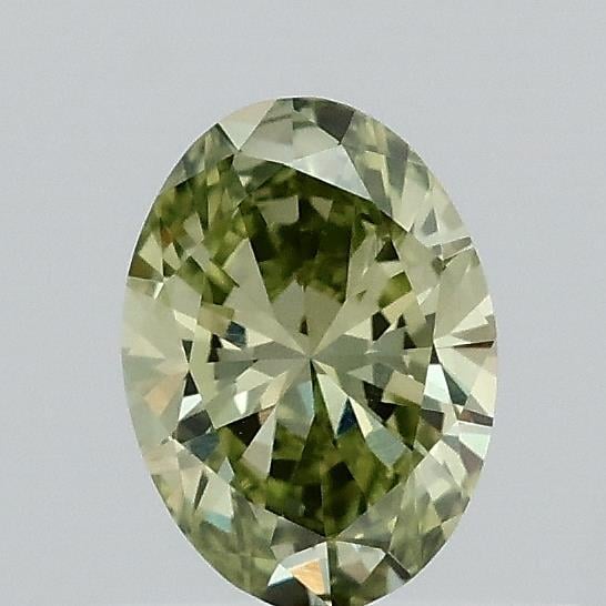 0.37 Ct. Fancy Vivid Green Oval Lab Grown Diamond