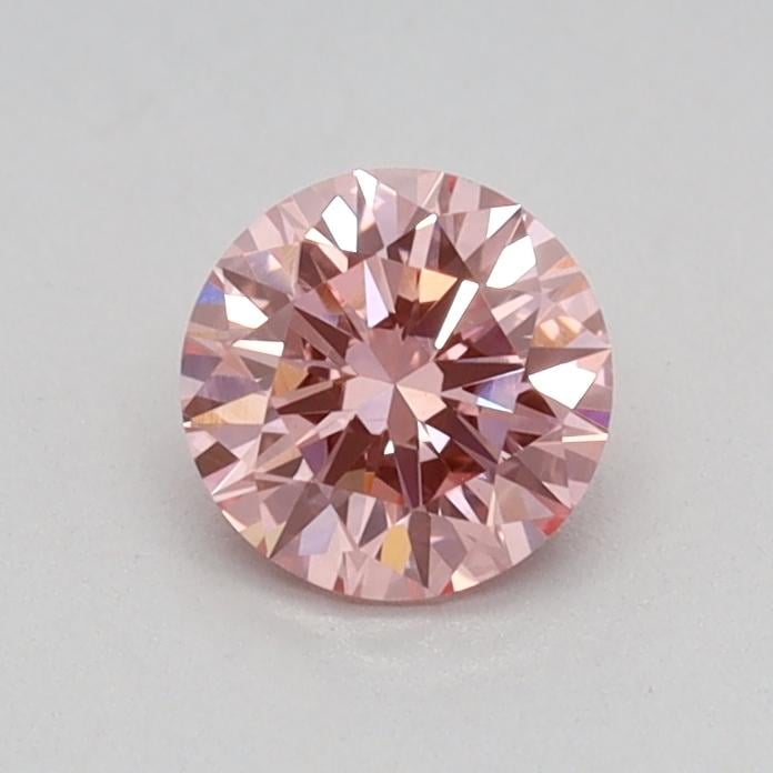 0.38 Ct. Fancy Vivid Pink Round Lab Grown Diamond
