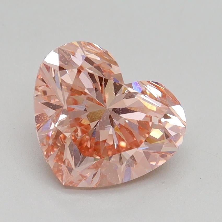 2.01 Ct. Fancy Intense Pink Heart Lab Grown Diamond