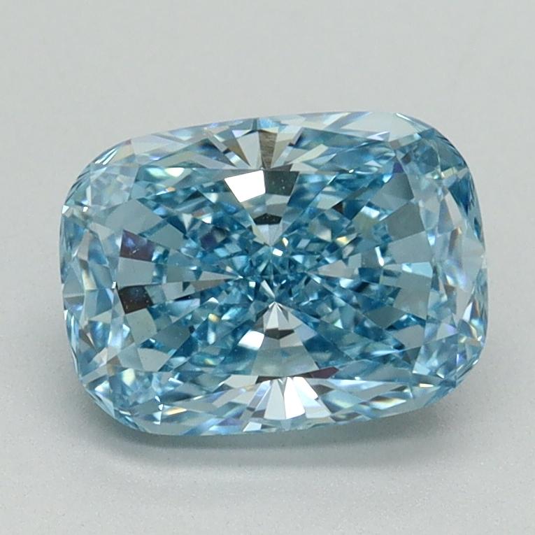 1.51 Ct. Fancy Vivid Blue Cushion Lab Grown Diamond