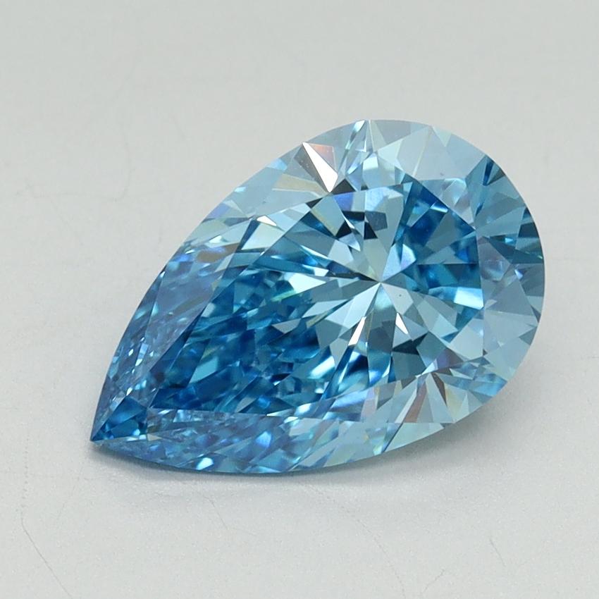 2.11 Ct. Fancy Vivid Blue Pear Lab Grown Diamond