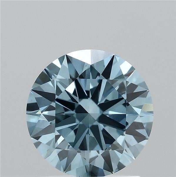 1.54 Ct. Fancy Vivid  Blue Round Lab Grown Diamond