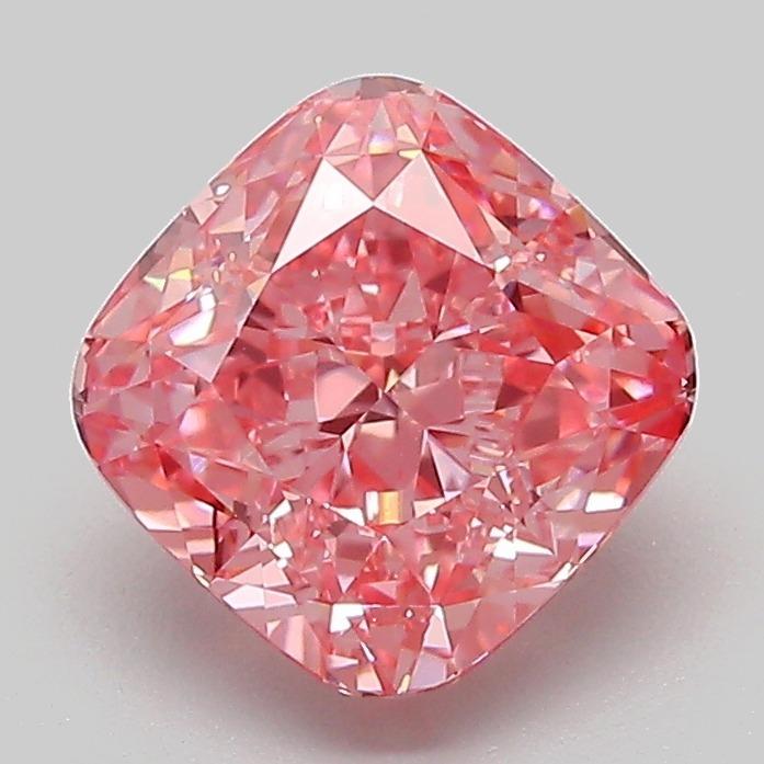 2.04 Ct. Fancy Vivid Pink Cushion Lab Grown Diamond