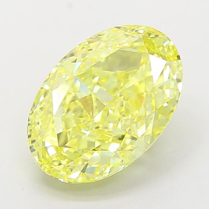 4.03 Ct. Fancy Intense  Yellow Oval Lab Grown Diamond
