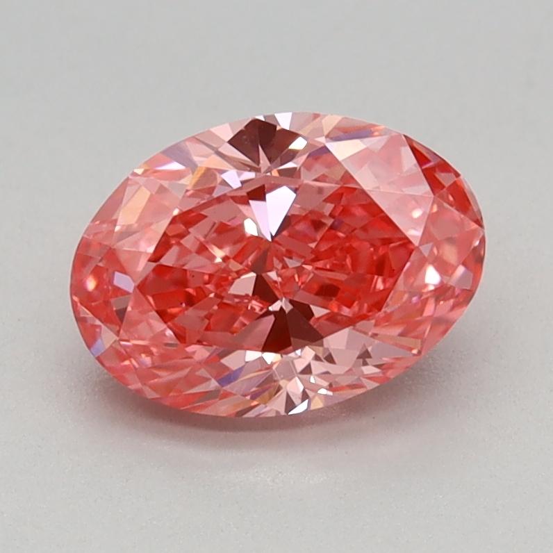 0.94 Ct. Fancy Vivid Pink Oval Lab Grown Diamond