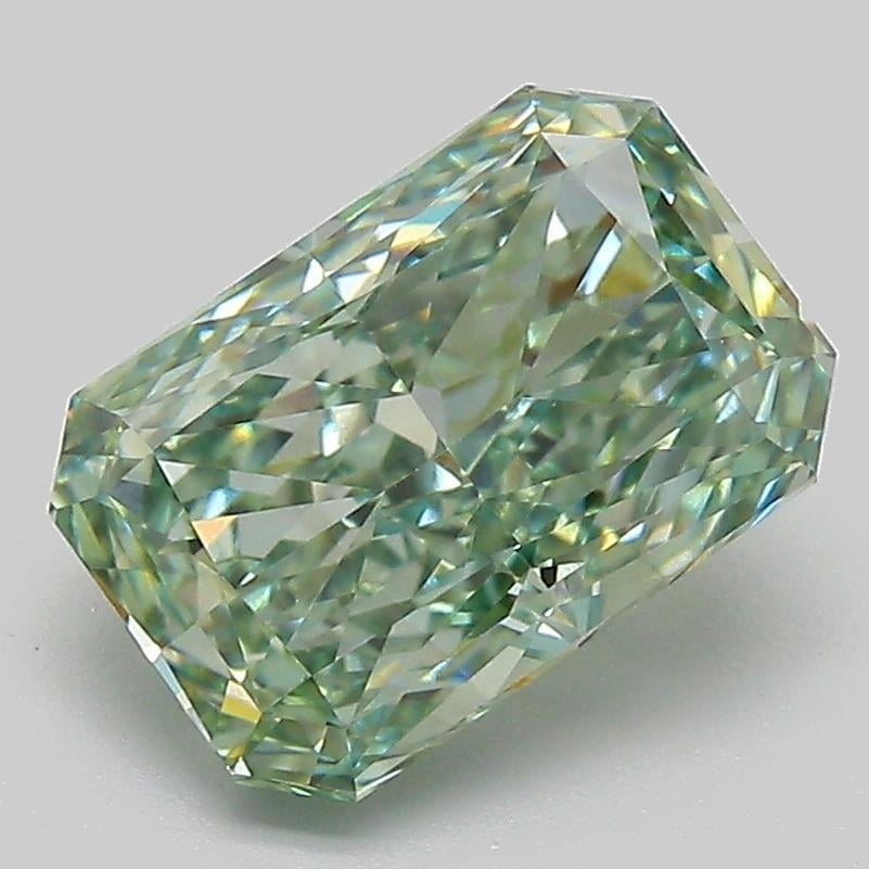 2.55 Ct. Fancy Vivid  Green Radiant Lab Grown Diamond
