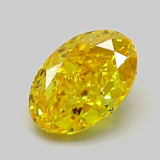 1.06 Ct. Fancy Vivid  Yellow Oval Lab Grown Diamond