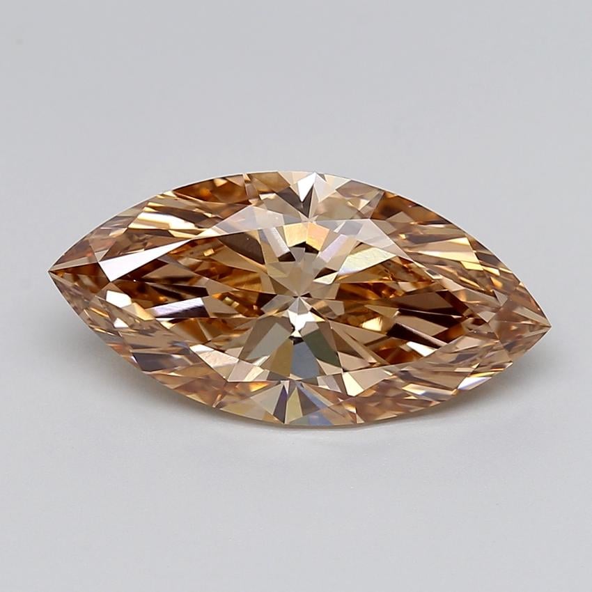 5.09 Ct. Light  Brown Marquise Lab Grown Diamond