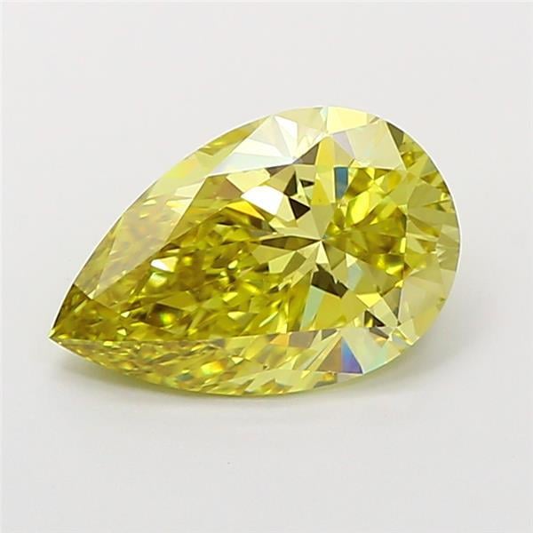 2.53 Ct. Fancy Intense Yellow Pear Lab Grown Diamond