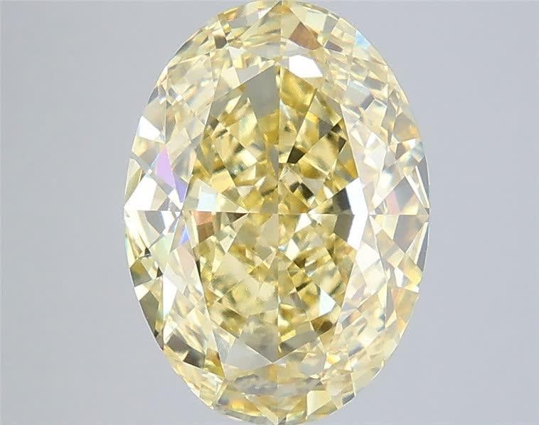 5.05 Ct. Fancy Intense Yellow Oval Lab Grown Diamond