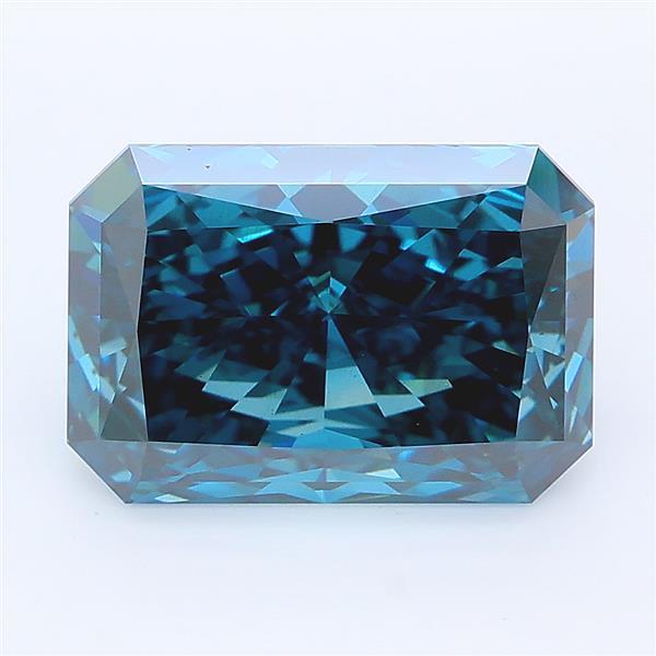 3.71 Ct. Fancy Deep Blue Radiant Lab Grown Diamond