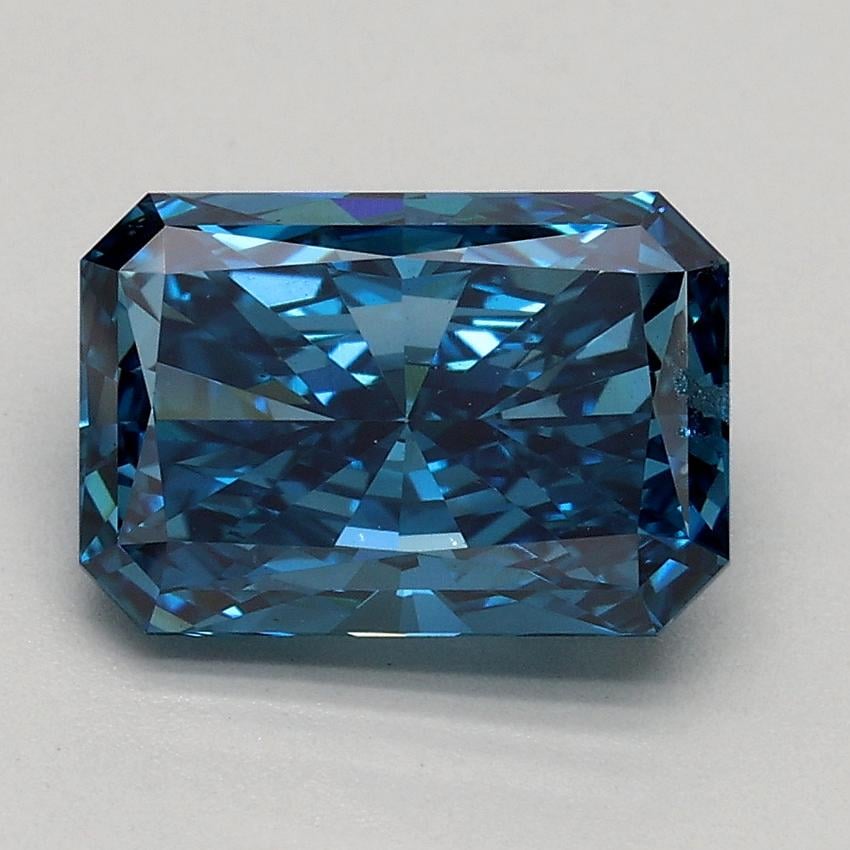 1.64 Ct. Fancy Vivid Blue Radiant Lab Grown Diamond