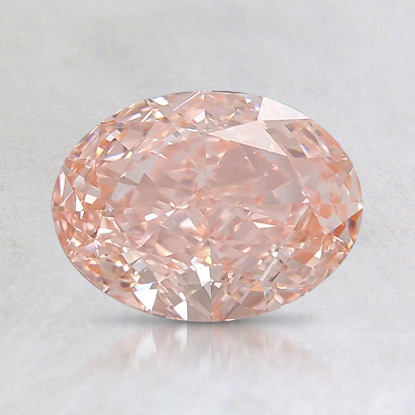1.08 Ct. Fancy Intense Orangy Pink Oval Lab Grown Diamond