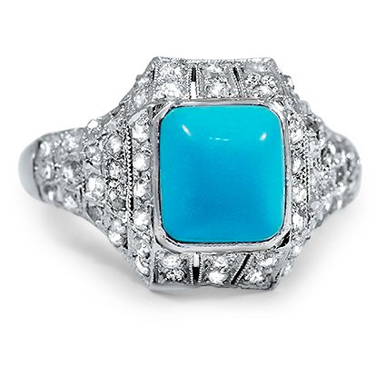 Art Deco Turquoise Vintage Ring