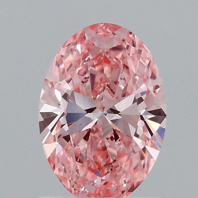 1.18 Ct. Fancy Vivid Pink Oval Lab Grown Diamond
