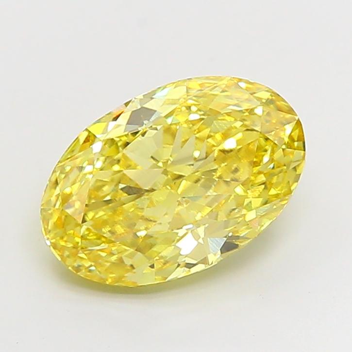 5.53 Ct. Fancy Vivid Yellow Oval Lab Grown Diamond