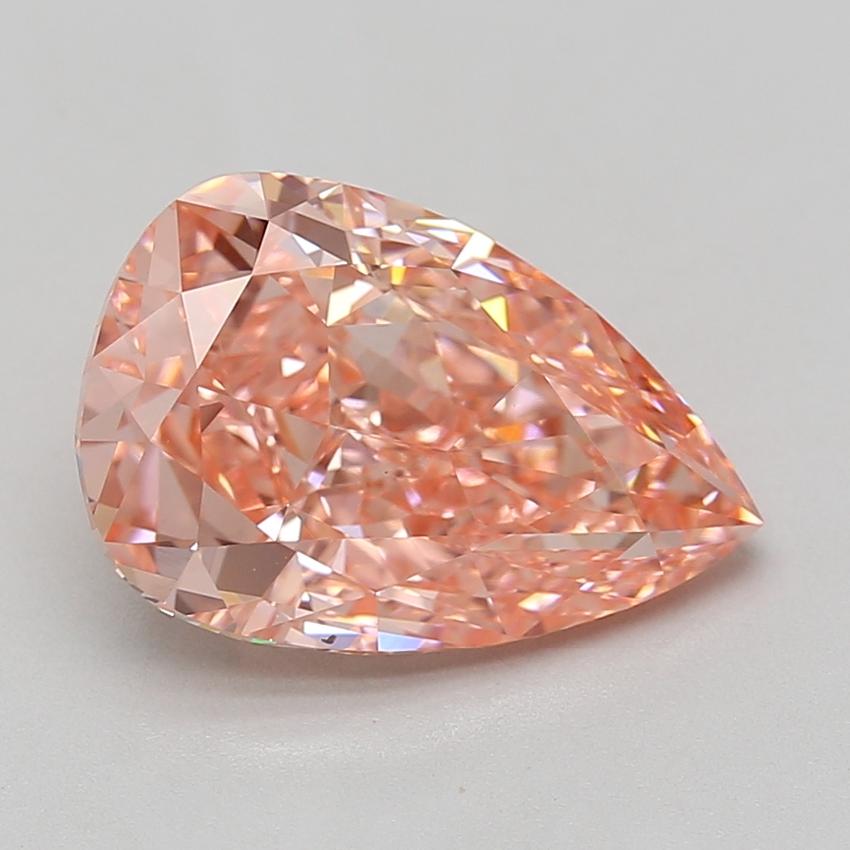 5.09 Ct. Fancy Vivid Pink Pear Lab Grown Diamond