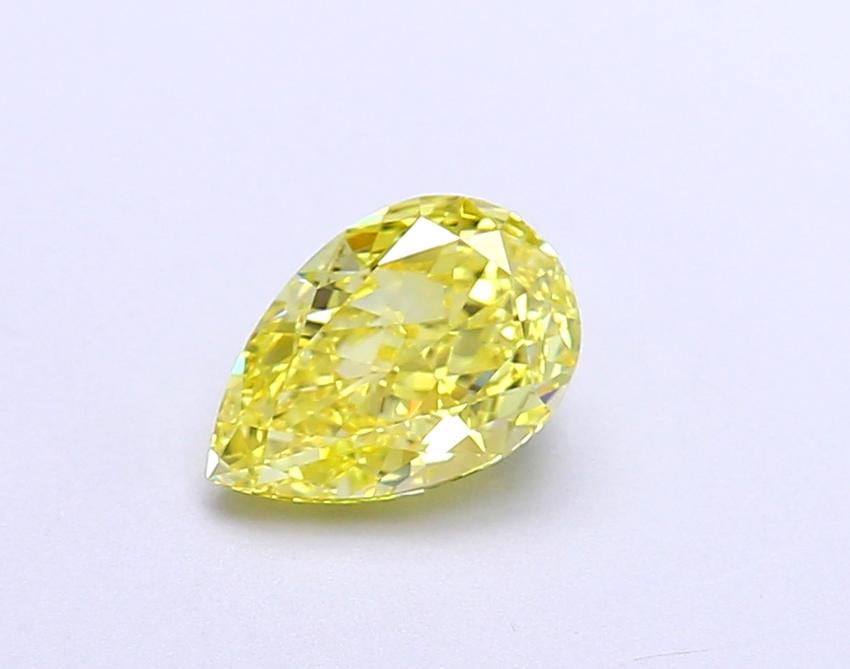1.01 Ct. Fancy Vivid  Yellow Pear Lab Grown Diamond