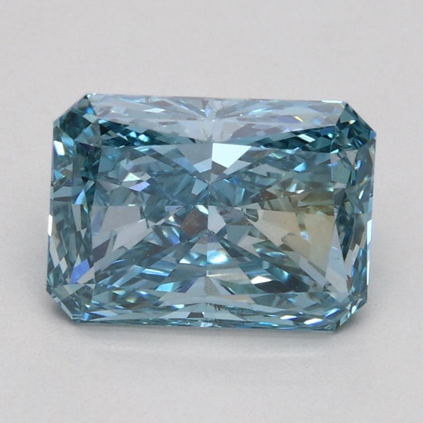 1.57 Ct. Fancy Vivid Blue Radiant Lab Grown Diamond