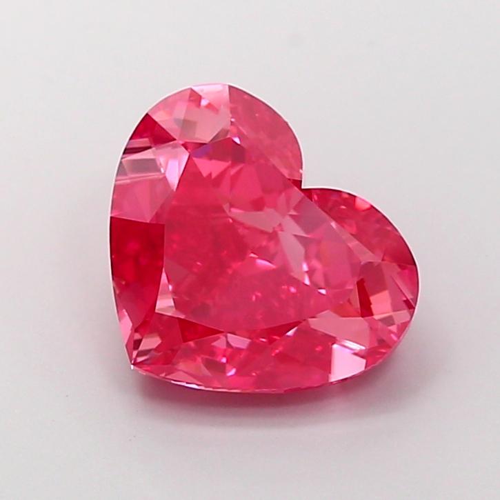 4.03 Ct. Fancy Vivid Pink Heart Lab Grown Diamond