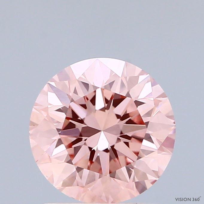 1.57 Ct. Fancy Intense Pink Round Lab Grown Diamond