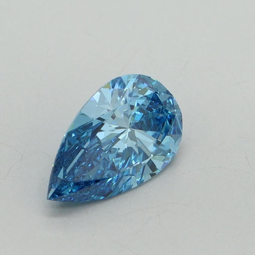 1.19 Ct. Fancy Vivid Blue Pear Lab Grown Diamond
