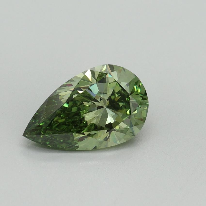 1.52 Ct. Fancy Vivid Green Pear Lab Grown Diamond